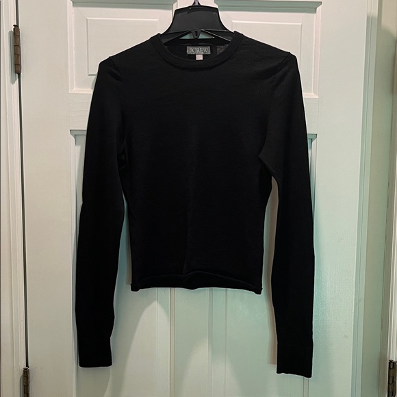 J. Crew Black Long Sleeve sweater. 100% merino wool - Picture 1 of 2